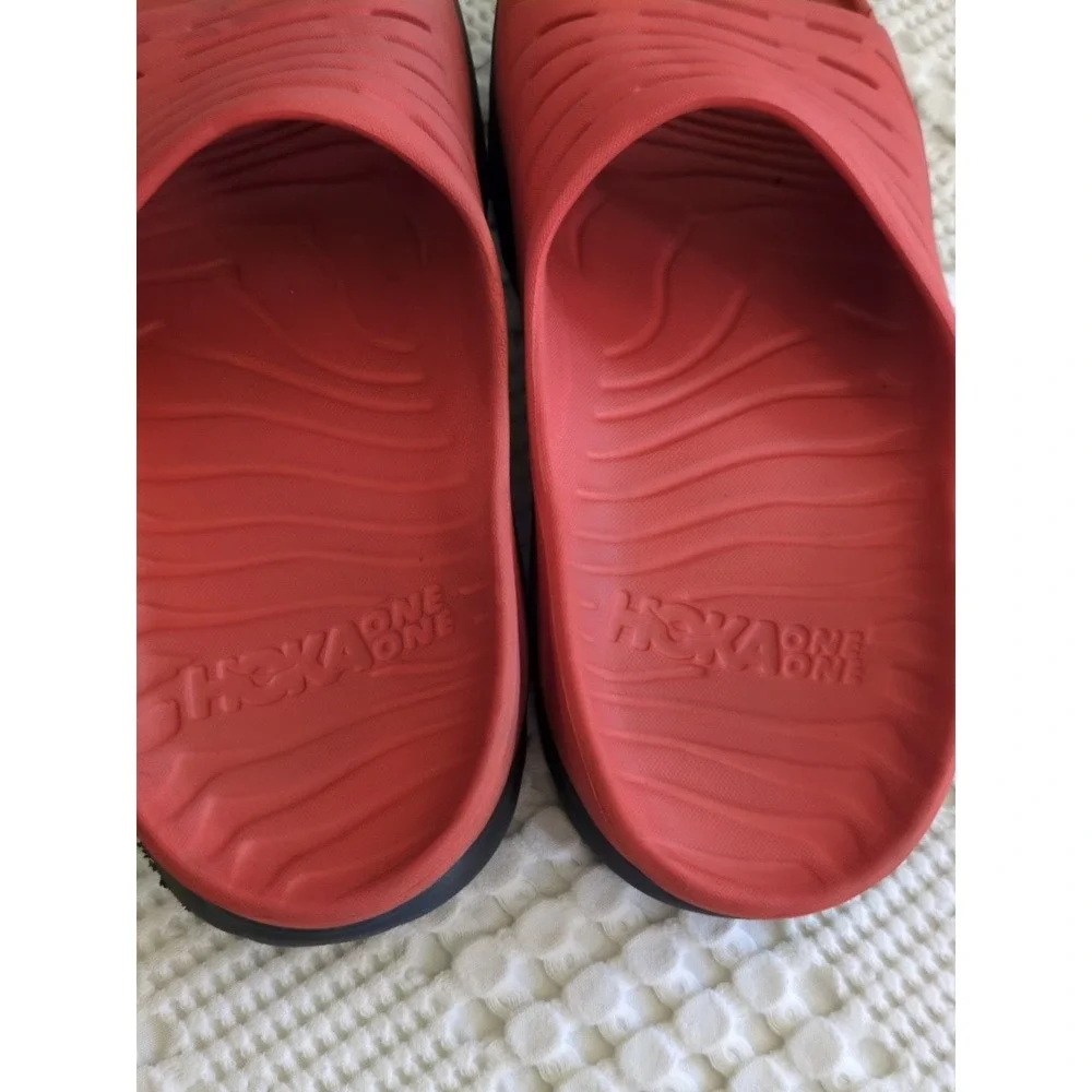 Hoka One One Recovery Slides Orange Gray Size 10